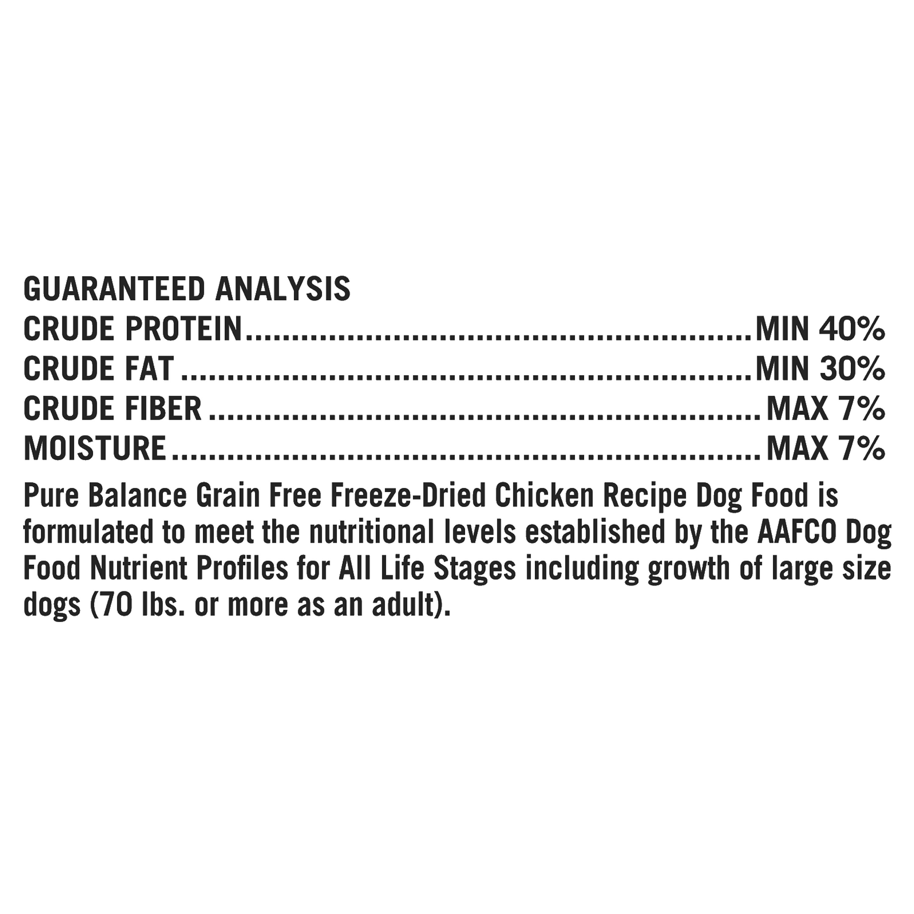 (12 pack) Pure Balance Wild & Free Freeze-Dried Dog Food, Chicken Recipe, 32 oz