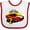 White and Red, variant on Inktastic Race Car 2nd Birthday Boys Baby Bib