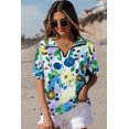 thumbnail image 3 of Casual & Dressy Women's Top - Light Blue Floral Blouse for Summer Occasions - [ZhiHiMeRi] | (US 4-6)S, 3 of 11