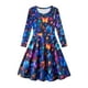 thumbnail image 1 of Vestido Funnycokid Butterflies para niñas, tallas 10-12, manga larga, 1 of 6