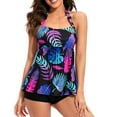thumbnail image 5 of VerPetridure Womens Tankini Swimsuits Two Piece Bathing Suits for Women Tummy Control Floral Print Modest Swimwear with Boyshorts, 5 of 6