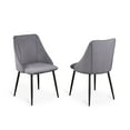 thumbnail image 1 of Chaises en Velours Gris (2 Chaises), 1 of 2