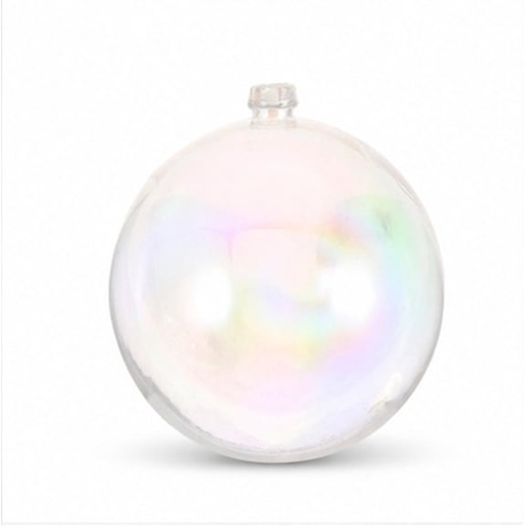 HOOWIFFY 10Pcs Clear Iridescent Plastic Ornament Balls for Christmas Tree Decoration