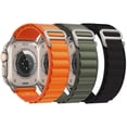 thumbnail image 1 of Paquete de 3 compatible con Apple Watch Ultra de 42 mm, 44 mm, 45 mm y 49 mm, correa deportiva de nailon G-Haken con lazo de tela para iWatch Series 8/7/6/5/4/3/2/1/SE para hombre y mujer,, 1 of 5