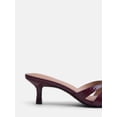 thumbnail image 4 of Time and Tru Women's Faux Leather Kitten Heel Mule Sandals, 4 of 5