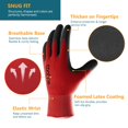 thumbnail image 2 of Guantes de jardinería COOLJOB para hombre, 6 pares, recubiertos de hule, 2 of 6
