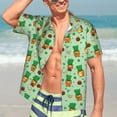 thumbnail image 7 of Sikiie St. Patrick's day Print Men's Hawaiian Shirt, Summer Beach Button Pocket Short Sleeve T-Shirt,Small, 7 of 7