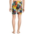 thumbnail image 2 of No Boundaries Men's & Big Men's 7" Printed Swim Trunks, 2 of 5