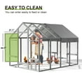 thumbnail image 4 of TIMHAKA 96” Outdoor Large Chicken Coop, Wooden Chicken Run w/ Cover for 12 Chickens, Gray, 4 of 8