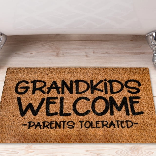 Grandkids Welcome Doormat Non Entrance Rug for Front Door Home Bedroom Decorative Floor Mat