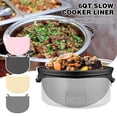thumbnail image 3 of Grey Slow Cooker Liners, Reusable Silicone Slow Cooker Liner Heat-resistant L W1 K7I6, 3 of 9