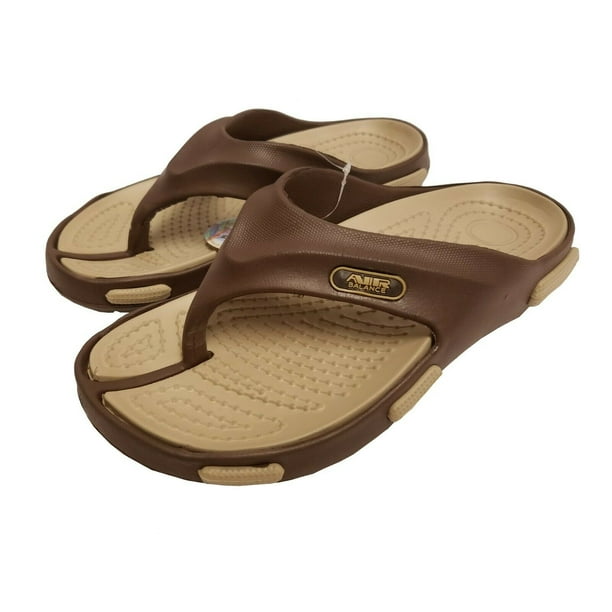 Air Balance Men s Thong Flip Flop Sandals Brown Beige 11 M US
