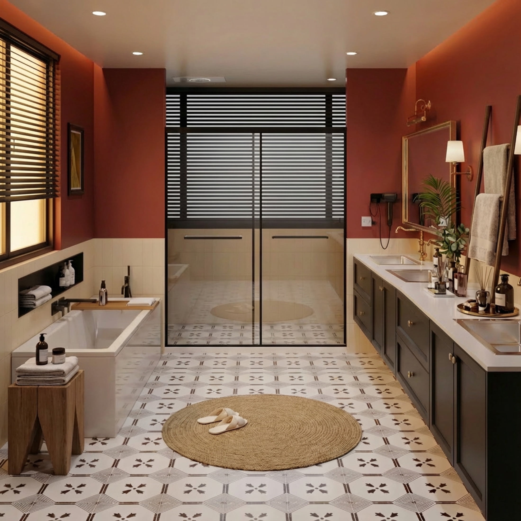 Noble House 60" x 72" Frameless Aluminum Dual Sliding Shower Door with Soft-Close Buffer, Metal Bottom Seal, Matt Black