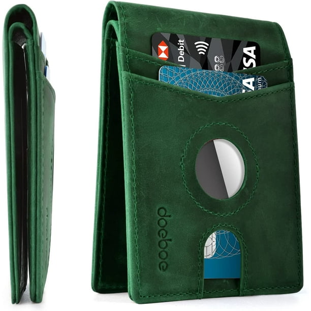 Support Airtag pour portefeuille, mince support de boîtier de carte mince  pour Apple Airtag, taille de carte de crédit Airtag portefeuille  porte-carte noir