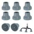 thumbnail image 1 of Puntas de Caña Cuádruple 1/2 Pulgada, 8 Pcs Reemplazo para Bastón de Pie Mujeres Hombres Mayores, Gris(Estilo 3), 1 of 7