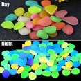 thumbnail image 4 of 100pcs Luminous Stones Glow In The Dark Pebbles Glowing Stones For Outdoor Walkways Home Garden Yard Decor Fish Tank Pebble Rocks, 4 of 5