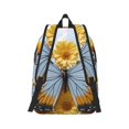 thumbnail image 2 of Honeii Vibrant Butterfly And Sunflowers Print Canvas College Laptop Backpack, Durable Rucksack Travel Notebook Bag School Backpack Book Bag for Men Women-Small, 2 of 7