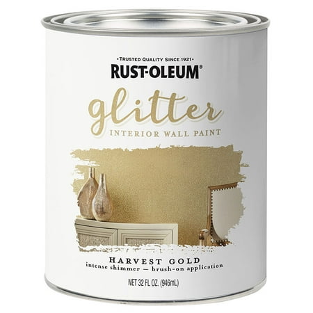 Rust-Oleum 323859 Glitter Interior Wall Paint Harvest Gold 32oz