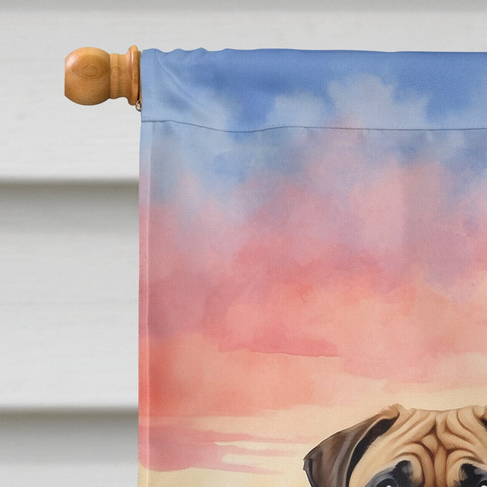Bullmastiff Two Hearts House Flag 28 in x 40 in