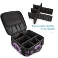 thumbnail image 4 of FORMRS Travel Makeup Bag Large Capacity Train Case Cosmetic Organizer with Adjustable Dividers, Black Roses, 4 of 8