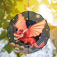 thumbnail image 3 of Vibrant Metal Hanging Wind Spinners with Mystical Circular Patterns - Stunning Wind Chimes for Yard and Garden Decor, 3 of 6