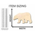 thumbnail image 2 of Unfinished Wood Polar Bear Shape - Animal - Craft - up to 46" DIY 16" / 1/4", 2 of 3