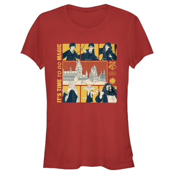 Junior's Harry Potter Time to Do Magic  Graphic Tee Red X Large