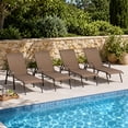 thumbnail image 3 of Crestlive Products Adjustable Steel Chaise Lounge Chair, 5‑Position Recliner with Rust-Resistant Frame (4PCS Brown), 3 of 8