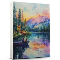 Scottish Deerhound Dog Canvas Canvas – Fishing Theme Dog Art for Wall, Scottish Deerhound Dog Playing Fishing Wall Art, Dog Lover Canvas Decor