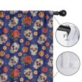 thumbnail image 4 of Blackout Kids Curtains,Blue Skull Rose Flower Pattern Childrens Insulated Curtains Set Of 2,Bedroom Essentials,Toddler Room Decor 52x63in(132x160cm), 4 of 5