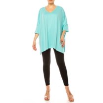 Moa Collection Women's 2-Piece Lounge Set Buttery Soft Tunic and Black Leggings