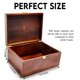 thumbnail image 4 of Caja de almacenamiento de madera Woodgenics, tamaño grande, color marrón chocolate, 4 of 7