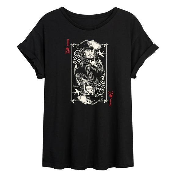 Disney - Pirates Of The Caribbean - Jack Sparrow Playing Card - Women's Graphic T-Shirt