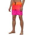 thumbnail image 4 of Unique Bargains Men's Contrast Color Drawstring Waist Beach Swimwear Shorts 28 Orange, 4 of 5