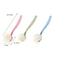 thumbnail image 2 of 3 PACK Shower Body Brush with Bristles and Loofah, Back Scrubber Long Handle Exfoliating Brush for Wet or Dry Mothers Day Gifts, 2 of 5