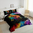 thumbnail image 3 of Manfei Colorful Sunflower Bedding Comforter Set,Watercolor Splash Ink Twin Comforter Sets,Modern Aesthetic Art Bedding Set For Children,Breathable Home Decor Reversible,2 Pieces, 3 of 8