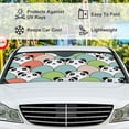thumbnail image 5 of Car Windshield Sunshade Blocks Cute Panda Colorful Sun Visor Protector Foldable Sun Shield For Vehicle Car Truck SUV Van 55x27.5 inches Keep Vehicle Cool, 5 of 6