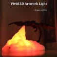 thumbnail image 4 of Nocturna Impreso En 3D LED Protección Ocular Fuego/Dragón Hielo Interior Sueño Acompañar Atmósfera Carga USB para Dormitorio/Sala Estar, 4 of 9