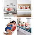thumbnail image 6 of Strawberry Pillow Covers Standard Size 2 Pack, Red Summer Fruits Green Botanical Soft Bed Throw Pillowcases Breathable Cooling Long Lumbar Body Pillow Sham Cover for Bed Sofa 20''x26'', 6 of 7