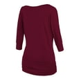 thumbnail image 2 of Matchstick Women's 3/4 Dolman Sleeve Banded Waist T-Shirt Solid Tunic Top (S-3XL), 2 of 4