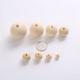 thumbnail image 3 of Cuentas de madera de 4 mm a 50 mm, cuentas de madera de color tronco con orificios grandes, venta de accesorios de joyería, 3 of 5