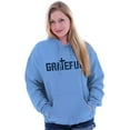 thumbnail image 3 of Grateful Thankful Christian Jesus Unisex Plus Fleece Graphic Hoodie Brisco Brands 4X, 3 of 5