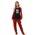thumbnail image 2 of Christmas Family Matching Pajamas Christmas Pjs Holiday Nightwear Sleepwear Sets Long Sleeve Red and Black Plaid Pants Pjs HAPPY NEW YEAR 2026, 2 of 7