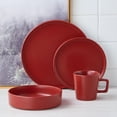 thumbnail image 2 of Stone Lain Cleo 32-Piece Dinnerware Set Stoneware, Red, 2 of 6