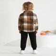 thumbnail image 6 of Usaibhir Toddler Baby Boy Girl Shirt Flanne Jacket Plaid Long Sleeve Button Down Shirt Kids Fall Winter Shacket Kids Coat, 6 of 10