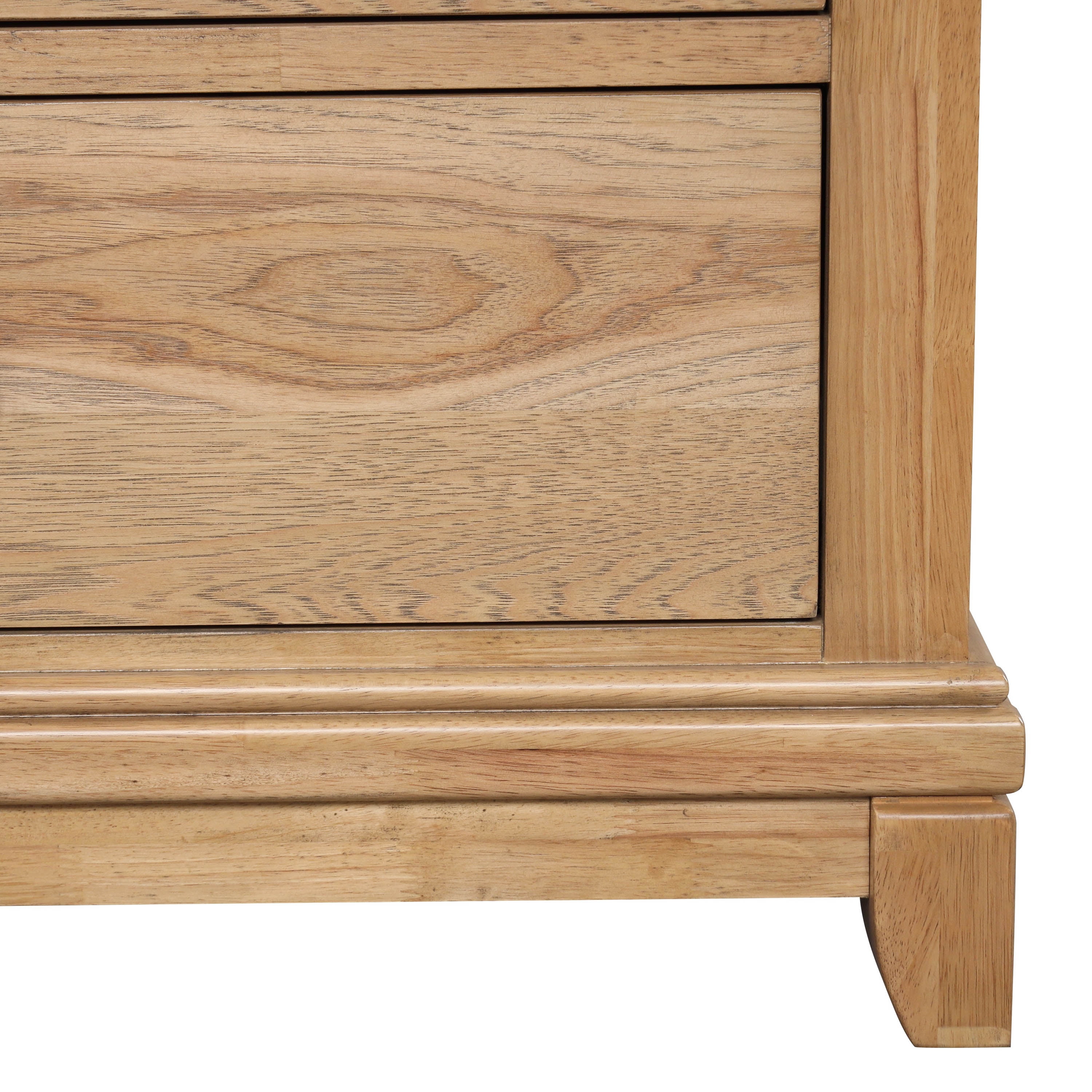 Furniture of America Stratford 6-Drawer Solid Wood Bedroom Double Dresser, Natural Oak