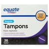 Equate Tampons with Plastic Applicators, Unscented, Regular (36 Count)