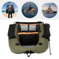 thumbnail image 4 of FOGGBET Portable Inflatable Boat, Oxford Fishing Boat Raft, Sport Outdoor Backrest Adjustable, Load Capacity 130kg/286.6lbs, w/ Hand Air Pump Green, 4 of 19
