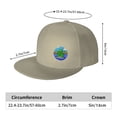 thumbnail image 2 of DouZhe Flat Brim Cap Snapback Hat, Cartoon Fishing Frog Prints Adjustable Yellow Adult Baseball Cap, 2 of 6