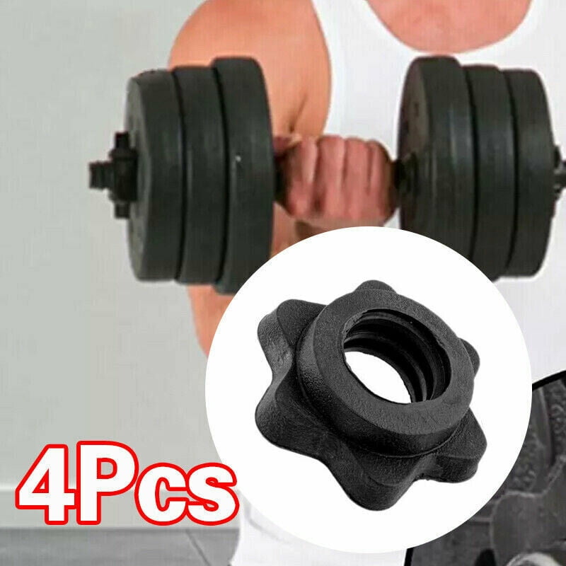 4x Nut Barbell Bar Clips Spin Lock Screw Dumbbell Spinlock Collars Weight Check Walmart
